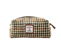 TAILORMAP Harris - Trousse per cosmetici in lana tweed, grande capacità, motivo tartan scozzese, organizer per trucchi fatto a mano, resistente alle macchie, da viaggio da donna, N. 614, Large,