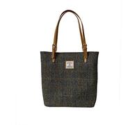TAILORMAP Harris Tweed Tote bag Retro Plaid Grande Capacità Borsa a Tracolla Versatile, grigio scuro, Large