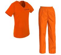 TAILOR'S Personalizzata Donna Divisa Ospedaliera Uniforme Sanitaria Set con Casacca e Pantalone Divise Uniformi Medica Set con Maglia e Pantaloni Uniformi Mediche Personalizzabile