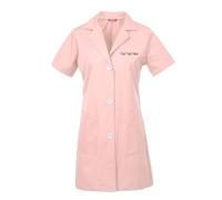 TAILOR'S Personalizzata Personalizzabile Ricamato Donna Camice da Laboratorio Bianca Abbigliamento da Lavoro e Divise a Maniche Corte