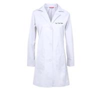 TAILOR'S Personalizzata Personalizzabile Ricamato Donna Camice da Laboratorio (M, Bianco)