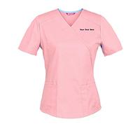 TAILOR'S Personalizzata Personalizzabile Ricamato Donna Tunica Sanitaria Casacca Ospedaliera Infermiera Dentista Badante Ospedale Laboratorio Uniforme