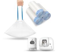 TAILRYTH Sacchetti per lettiera per gatti con coulisse, 60 pezzi, compatibili con PETKIT Pura Max2/Max/X, extra spessi, resistenti agli strappi, per lettiera automatica, resistenti, a prova di perdite