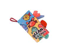 Tails Book, Jungle Marine Theme Cloth Book, 5.31x8.26in Early Learning Fabric Toy, Multi-Texture Interactive Touch and Feel Sensory Playbook for Baby Infant Toddler Activities