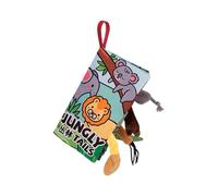 Tails Book, Jungle Marine Theme Cloth Book, 5.31x8.26in Early Learning Fabric Toy, Multi-Texture Interactive Touch and Feel Sensory Playbook for Baby Infant Toddler Activities