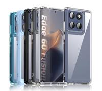 TailTech Custodia per Motoroal Edge 60 e Edge 60 Fusion, custodia in acrilico trasparente compatibile con Moto Edge 60 e 60 Fusion, trasparente