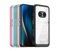 TailTech Custodia per Nothing Phone 2a Plus, in acrilico trasparente e TPU, leggera, nera