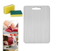 Taima - Tagliere in titanio taimatitanio, in acciaio inossidabile 304, double-face, per uso alimentare, ispessito, per carne, frutta e verdura (XL, 30 x 46 cm)