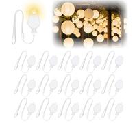 TaimeiMao 15 Pezzi Mini LED Lanterne Bianco Caldo Luci con Spago per Lanterne e Palloni, Decorazione per Matrimonio, Compleanno, Natale e Halloween