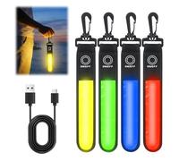 TaimeiMao 2.4 Pezzi LED Luci Intermittenti Multicolore per Zaino - Ciondoli Riflettenti di Sicurezza Ricaricabili via USB, Impermeabili, per Zaino, Scuola