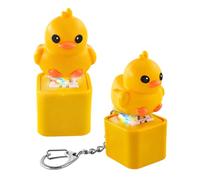 TaimeiMao 2 Pcs Quacking Fidget Toy, Sensory Toys Stress Reliever, Quacking Duck Keychain, Anti Stress Adulte Gadget, Quacking Duck Fidget Toy Keychain, Soulage Le Stress et Le Plaisir à Emporter