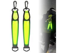 TaimeiMao 2 Pezzi Luce Lampeggiante a LED, LED Lampeggiante Ciondolo Riflettente, 3 modalità LED per Bambini,Ciondolo Riflettente, per Zaino,Corsa Notturna,Alpinismo,Ciclista