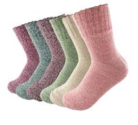 TaimeiMao 6 Paia Calzini da Donna in Lana, Calze Invernali Donna Termici Calze Lana donna, Calzini a Maglia Spessi, calze Natalizie, calzini Regalo, Regali di Natale