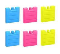 TaimeiMao 6pcs Piccoli Fresco Batterie, Elementi Refrigeranti, Tavolette di Ghiaccio per Borsa Frigo, 200 ml l'uno, per Borsa Termica o Borsa Frigo, Grande qualità Refrigerante (Colore)