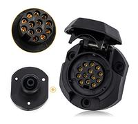 TaimeiMao Adattatore per rimorchio, Adattatore per Il Collegamento di Rimorchi e Roulotte, Camion Gancio Traino Caravan Plug Presa, convertitore Elettrico Presa connettore (13 perni)