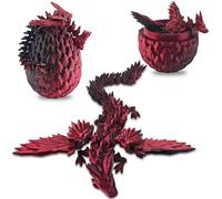 TaimeiMao Drago Stampato in 3D Nell'Uovo, Drago di Cristallo Articolato con Uovo di Drago, Uovo di Drago Stampato 3D, Diocattolo Articolato del Drago, Adatto per Auto, Decorazioni Domestiche