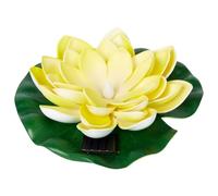 TaimeiMao Lampes Fiori di Loto solaires flottantes, Luci Galleggianti Solari Esterno, Lanterna Galleggiante con ninfee Artificiali, Fiori di Loto galleggianti, per laghetto da Giardino (Giallo)
