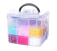 TaimeiMao Scatola porta minuteria,Scatola di plastica trasparente,Scomparti regolabili,Scatola portaoggetti divisoria regolabile,Diamond Painting Box,5D Diamond Painting Box (A)