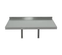 TAIMIKO Mensola da parete in acciaio inox, mensola galleggiante fissa, scaffale decorativo per camera da letto, soggiorno, ristorante, corridoio (80_x_30_cm)