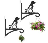 Taimimy Confezione da 2 staffe da appendere per piante da 35,5 cm, ganci per piante in metallo, estetici da parete per interni ed esterni, ganci antiruggine per piante sospese, mangiatoia per uccelli