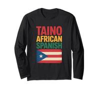 Taino African Spanish Diaspora Heritage Pride Maglia a Manica