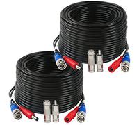 Tainston 2 cavi di alimentazione video BNC prefabbricati per telecamera di sicurezza con connettori per sistema di sorveglianza CCTV DVR 200FT