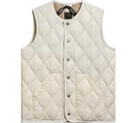 Taion - Piumino smanicato in piuma - Military Crew Neck Down Vest Soft Shell Off White per Uomo in Nylon - Taglia M - Bianco