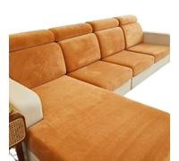 TAIOYHD Fodera for Divano Divisa in Poliestere Elasticizzato | Cuscino sedile individuale coprisedile coprischienale lavabile protezione mobili(Orange,3-Seat L-Shaped Set(6pcs))
