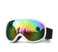 TAIOYHD Maschere da Sci da Uomo Antiappannamento a Doppio Strato, Maschere da Neve Antivento con Protezione UV, Adatte Sopra Occhiali da Vista for Sci, Escursionismo, Ciclismo(F)