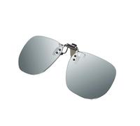 TAIOYHD Occhiali da Sole Polarizzati da Uomo con Clip for Occhiali - Flip-Up a 180°, Leggeri e Resistenti, Lenti Fotocromatiche/grigio-nere - Guida, Pesca, Ciclismo - for Miopia(Photochromic)
