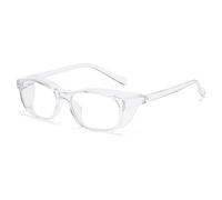 TAIOYHD Occhiali di sicurezza anti polline per bambini, protezione UV per ragazzi e ragazze, in silicone, occhiali protettivi con scudo laterale, per bambini dai 4 ai 10 anni (colore: trasparente)