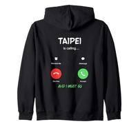 Taipei Sta chiamando e Devo Andare a Taiwan in Viaggio Felpa con Cappuccio