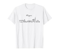 taipei, taiwan, illustrazione disegnata a mano, taipei, skyline della città Maglietta