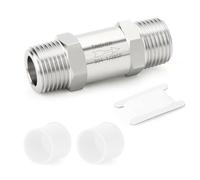TAISHER 1 pezzi 304 Acciaio inox 1/2"BSP maschio x 1/2"BSP maschio Valvola di ritegno, prevenzione del riflusso, valvole di ritegno unidirezionali senza ritorno