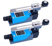 Taiss 2 Pezzi Interruttore di Finecorsa ME-8108,Finecorsa a Leva Momentaneo NC-NO,con Braccio Leva A Rullo Regolabile Router del Mulino di CNC per macchinari e altre apparecchiature elettriche