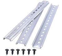 Taiss 3 pezzi Guida DIN alluminio 3,5 cm di larghezza, 300mm di Lunghezza, 0,75 cm di Altezza barra din per l'installazione Nell'armadio di Distribuzione Nell'armadio di Controllo DIN-300-L