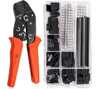 Taiss 600 pezzi Connettore Custodia 2.54mm Passo 1/2/3/4/5/6/7 Pin e Kit Di Pinze A Crimpare,Maschio e Femmina Kit alloggiamento Kit Terminal Connettore F-046-600PCS
