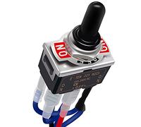 Taiss/Interruttore di inversione di polarità 12V 10A Momentaneo Motore 6 Pin 3 Position ON/Off/ON DPDT Controllo Motore,Cappuccio di Avvio Impermeabile,Fili Terminali da 21 mm E-TEN-223-DMX