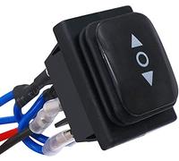 Taiss Interruttore di polarità istantanea, impermeabile, DC 12 V, 10 A, motore di controllo per attrezzi di sollevamento, gru, attuatore lineare a 6 poli, 3 posizioni (ON), spegnimento (ON), AC 110