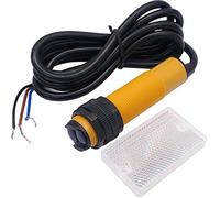 Taiss/Interruttore di Prossimità Sensore Interruttore Fotoelettrico Riflesso Feedback E3F-R2NK 6-36VDC NPN NO(Normalmente aperto)Diametro 18 mm Distanza 2 m Trasduttore E3F-R2N1