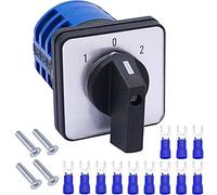 Taiss universale commutatore a camma rotante Commutatore 3 posizioni 12 terminali 32A 690V ON-OFF-ON Interruttore selettore con 12 pezzi SV2-4s Terminale blu LW26-32/3