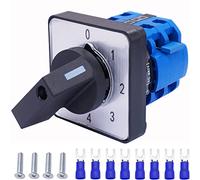 Taiss universale commutatore a camma rotante Commutatore 4 posizioni 8 terminali 20A 550V Interruttore selettore con 8 pezzi SV2-4s Terminale blu LW26-20 0-4/2