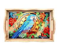 TaissBocco 5D DIY Diamond Tray Christmas Diamond Art Painting, Handmade Wooden Serving Tray with Upgraded Diamond Painting Kit(F6)