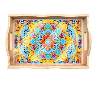 TaissBocco 5D DIY Diamond Tray Christmas Diamond Art Painting, Handmade Wooden Serving Tray with Upgraded Diamond Painting Kit(F12)