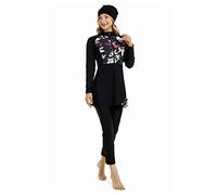 TaissBocco Full Swimming Costume Burkini for Women Modest Girls Swimsuit Islamic Swimwear Plus Size(L, T2)