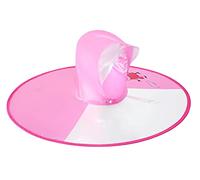 TaissBocco Impermeabile per bambini, impermeabile anatra cartone animato e cappello ombrello UFO impermeabile per cappello da pioggia poncho per neonate e ragazzi (Pink, S)