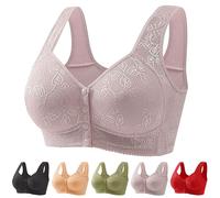 TAITUS Reggiseni per Donne anziane, Reggiseno con Chiusura Frontale, Reggiseni Push-up con Chiusura Frontale Senza Ferretto, Reggiseni Traspiranti a Copertura Totale per Tutti i Giorni (40,Purple)
