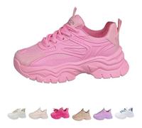 TAITUS Sneaker Scarpe Sportive Leggere da Donna con Plateau, Scarpe da Ginnastica da Donna Outdoor Leggere e Traspiranti con Plateau, Scarpe per Il Tempo Libero in Rete Traspirante (38,Pink)