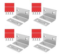 TAIVIN 4 Pezzi Ultra Sottile Cassetto Calamite,Chiudiporta Magnetici,Calamite Sottili a Forma di L,Adatto per Porte Scorrevoli,Cassetti e Finestre (4x2.5cm).