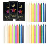 TAIVIN Candele Decorative,36 Candela Colorate,1,2 x 10 cm Bugia Piccole per Preghiere,Meditazione e Decorazioni per Feste(1.2x16cm)